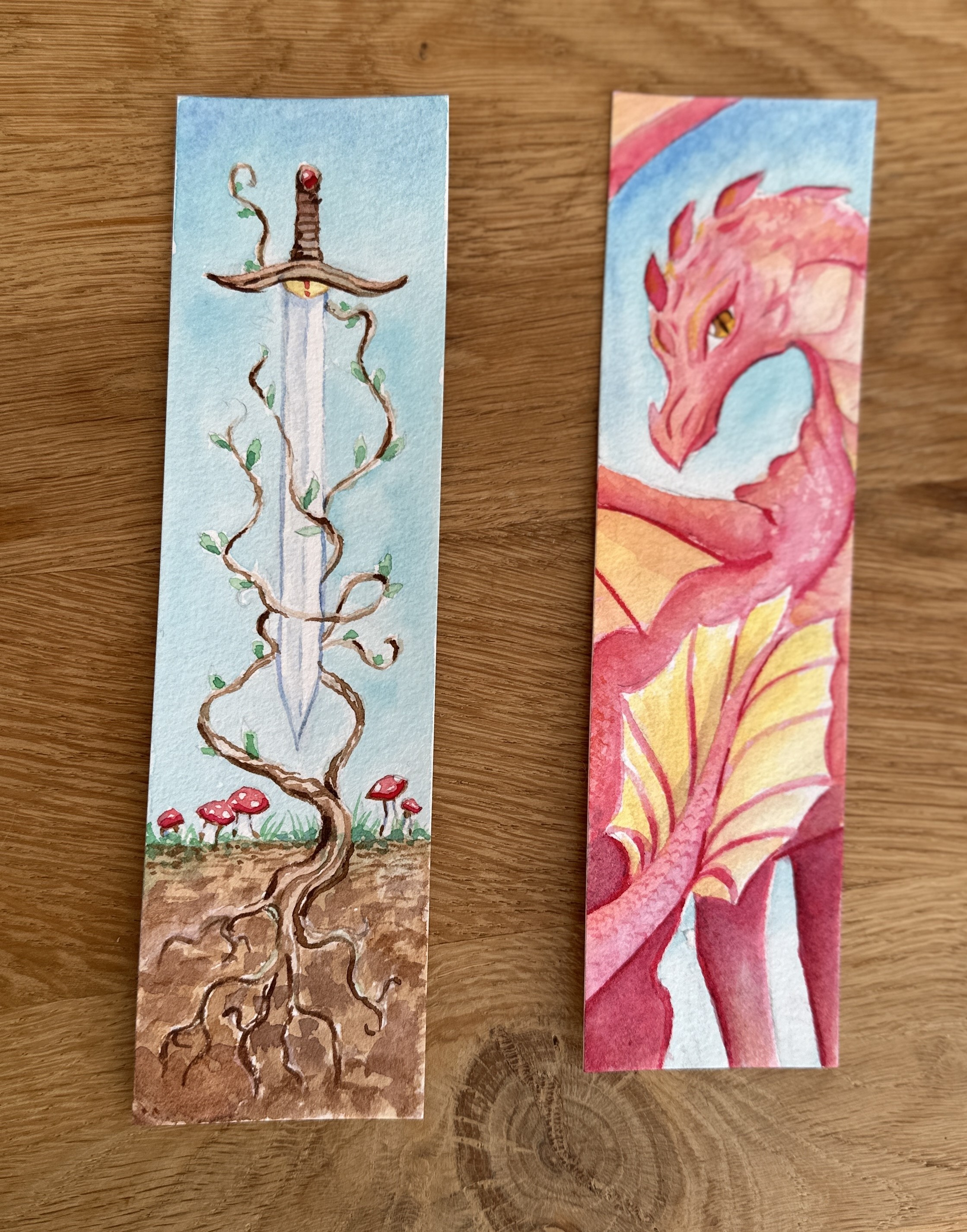 voorbeeld boekenlegger zwaard en draak