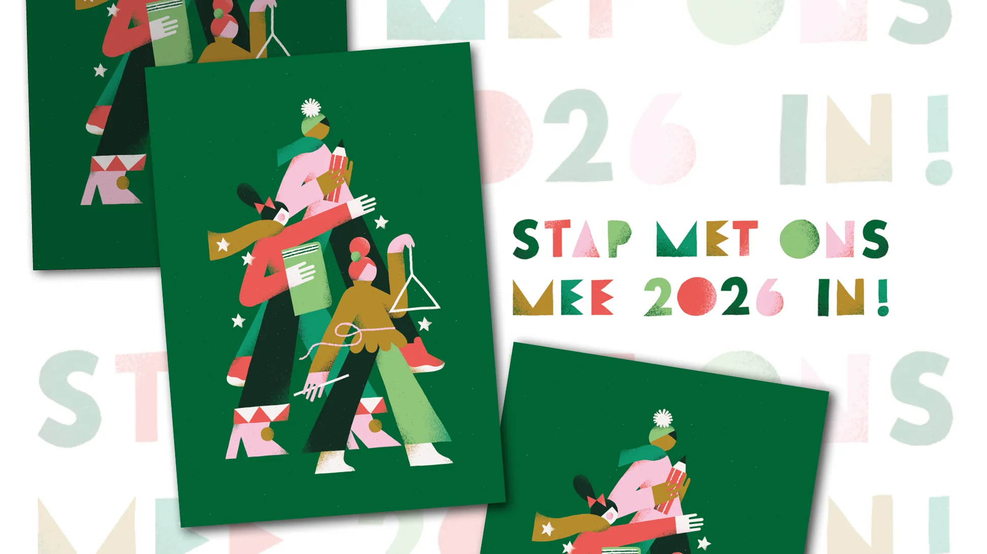 Kerstkaart door Lobke van Aar