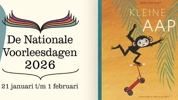 logo en boekomslag met aap