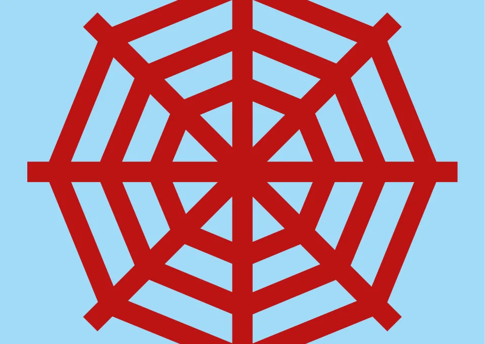 web in rood en blauw