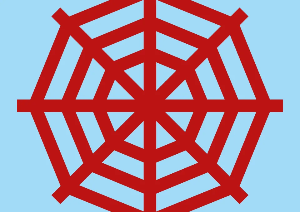web in rood en blauw