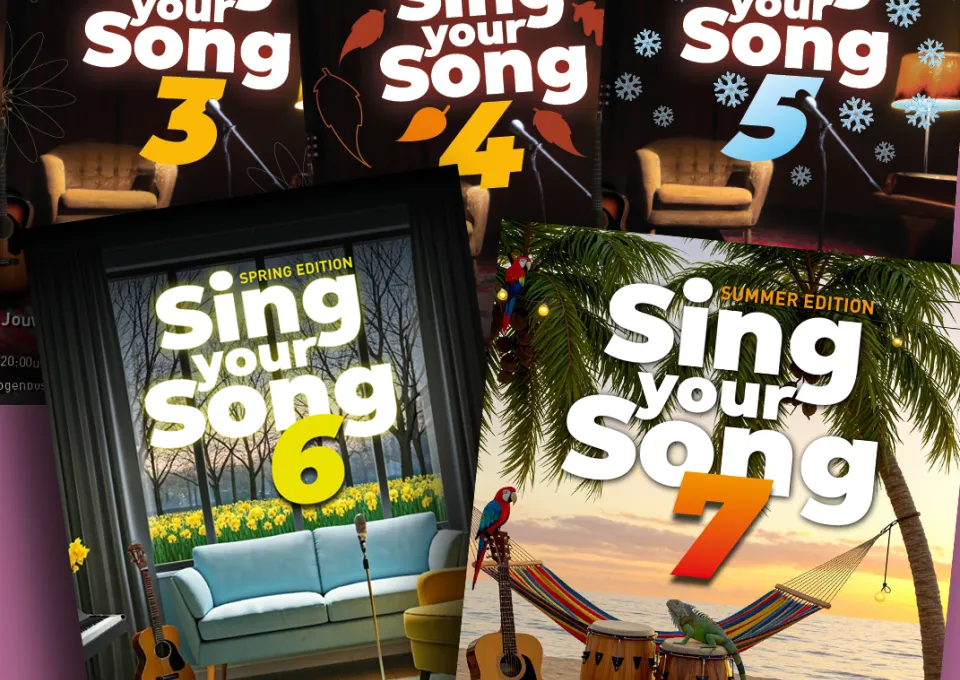 voorkanten flyers Sing your Song 