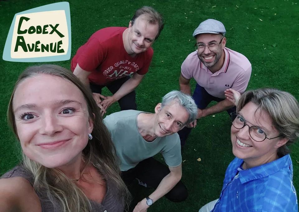 Selfie van bandleden Codex Avenue