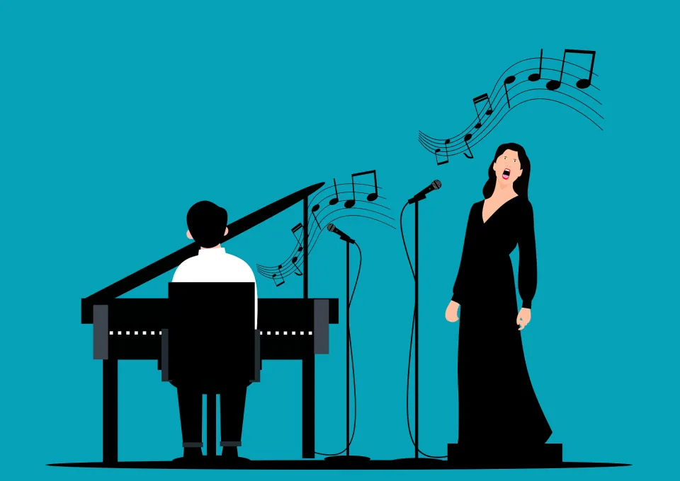 zangeres en pianist