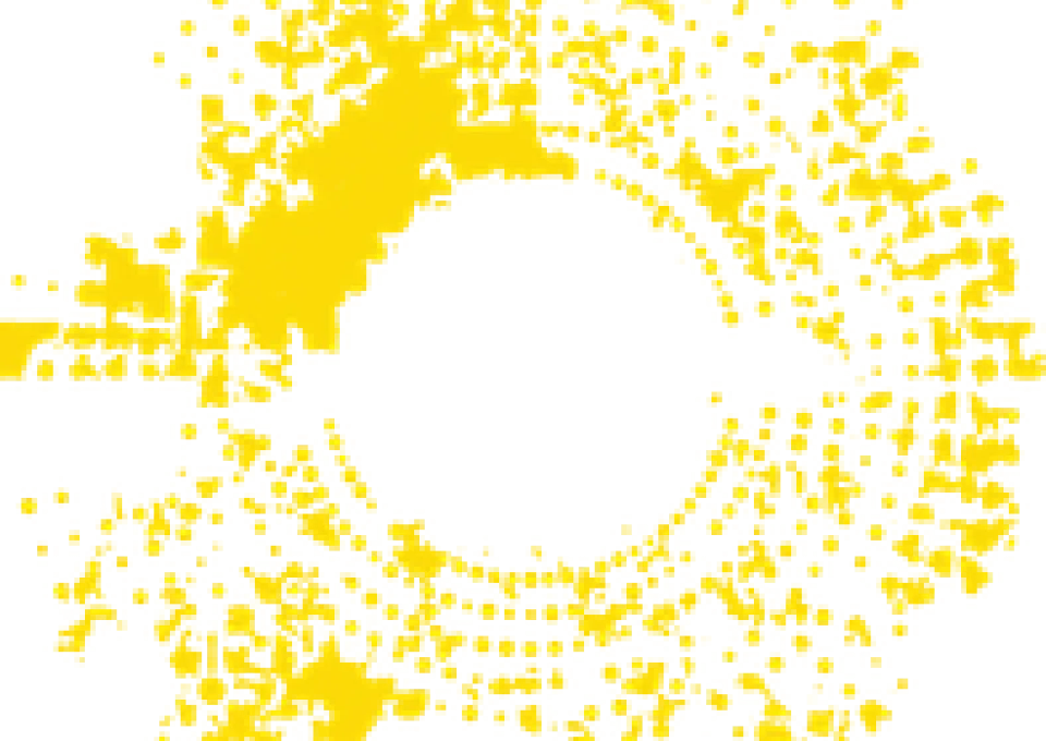 logo met cirkel in gele figuurtjes