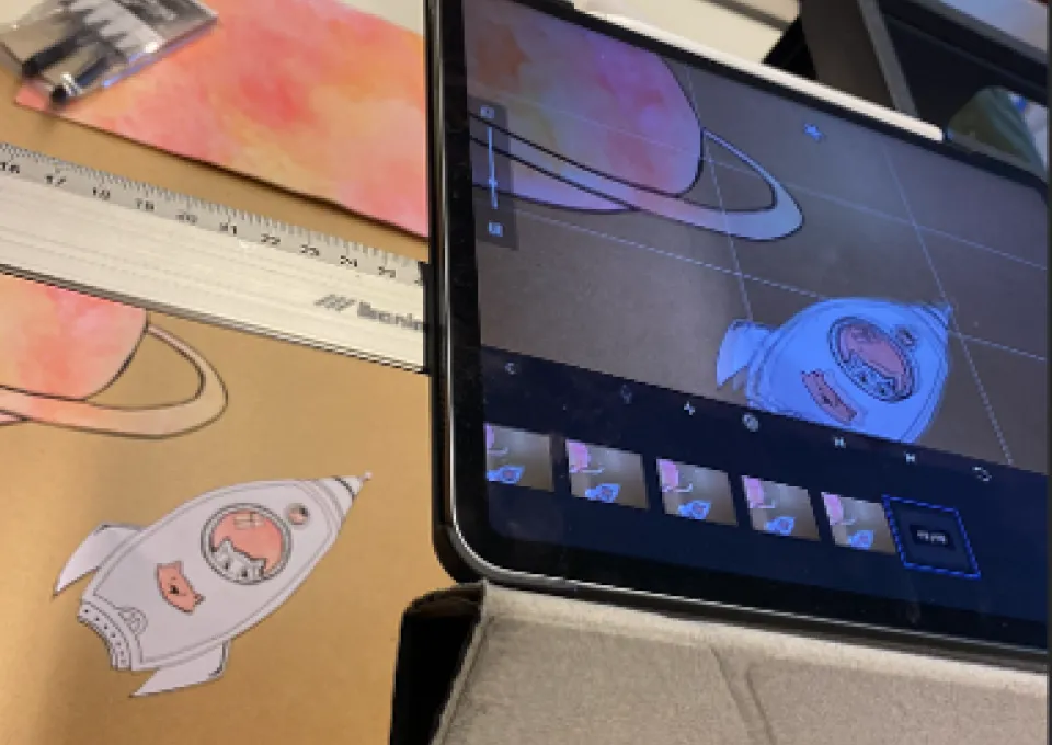ipad en tekeningen