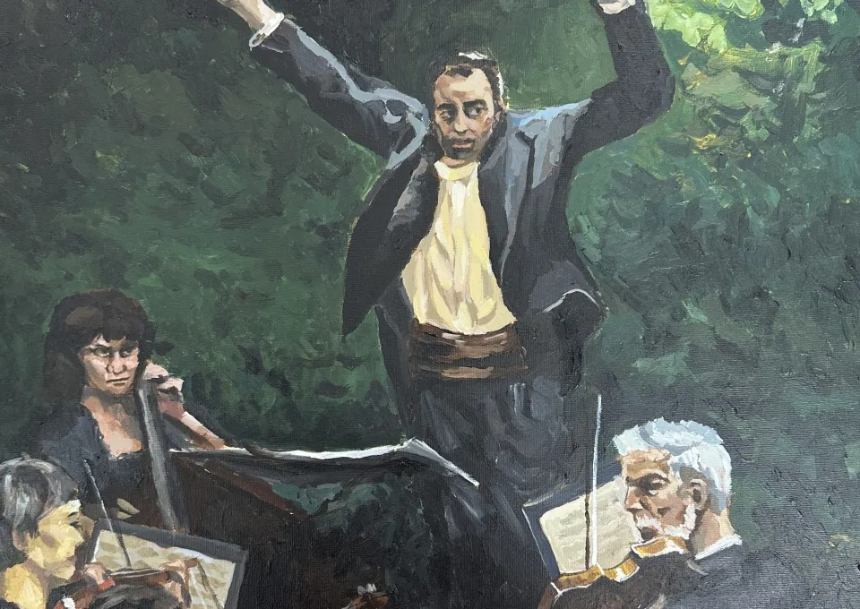 Schilderij van orkest