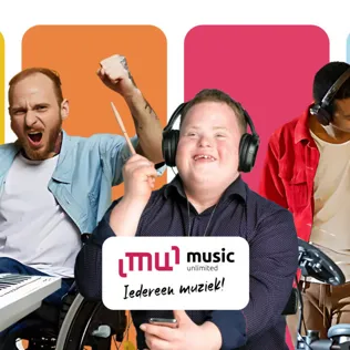 5 mensen die samen muziek maken 
