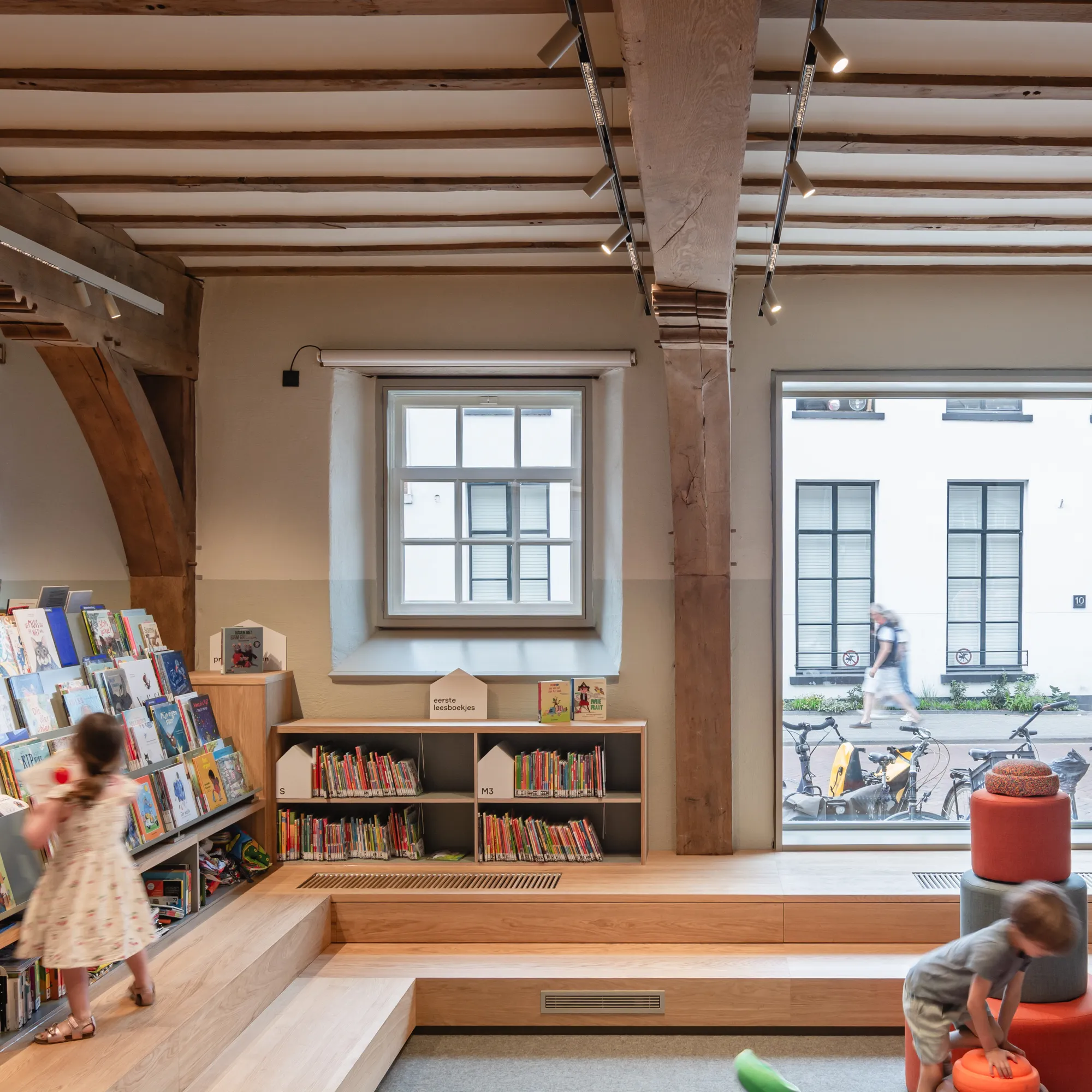 Overzichtsfoto kinderafdeling bibliotheek Den Bosch