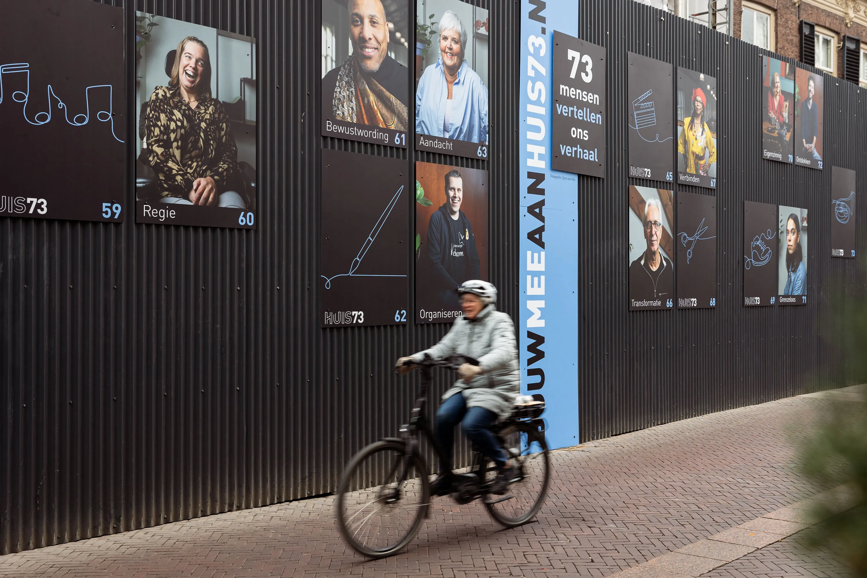 fietster voor fotowand