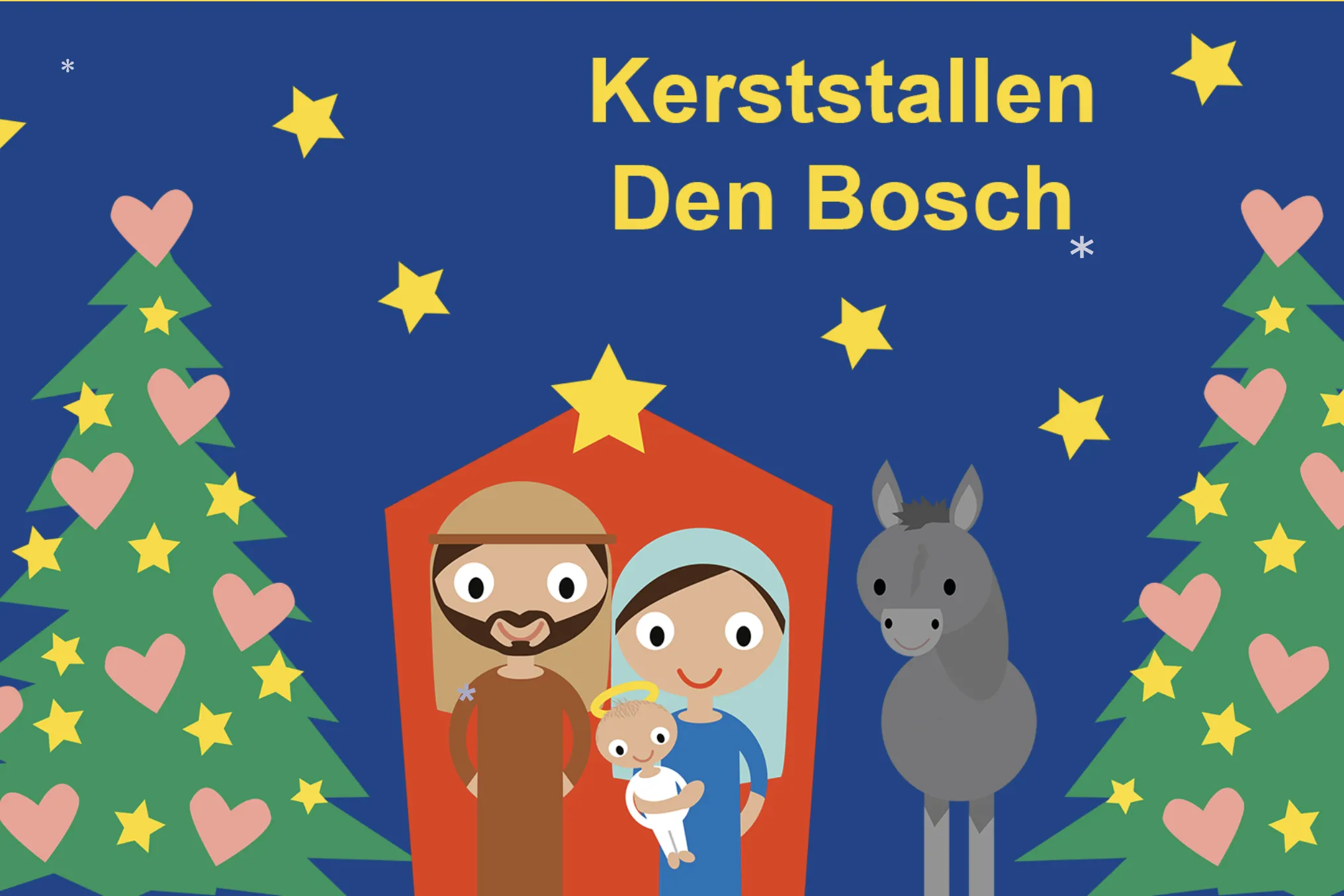 Illustratie kerststal