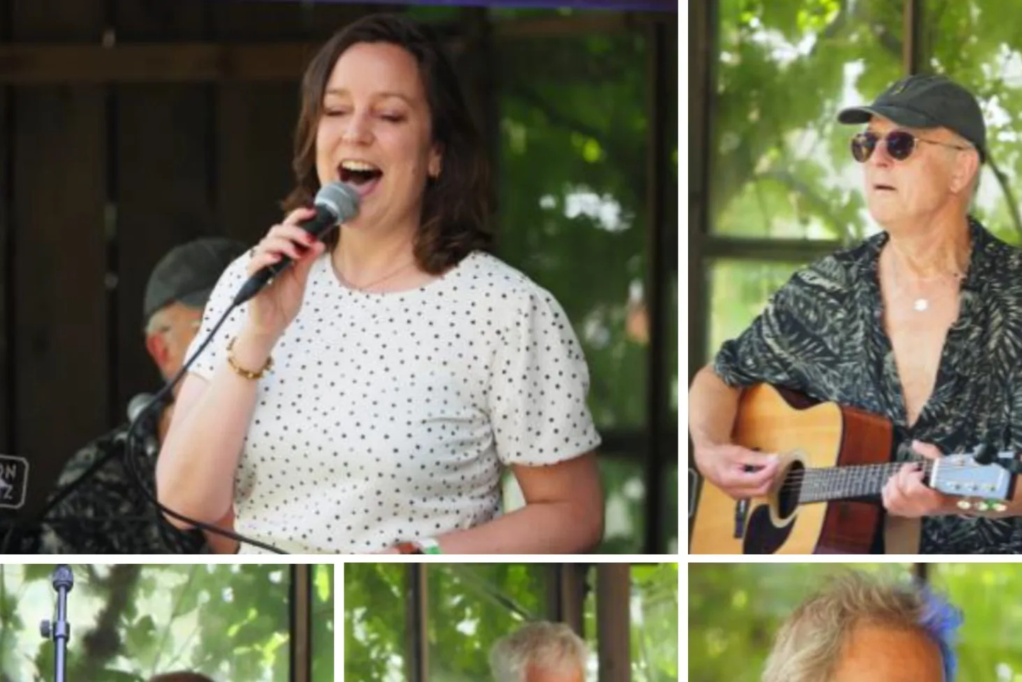 collage van bandleden Walk in the Park