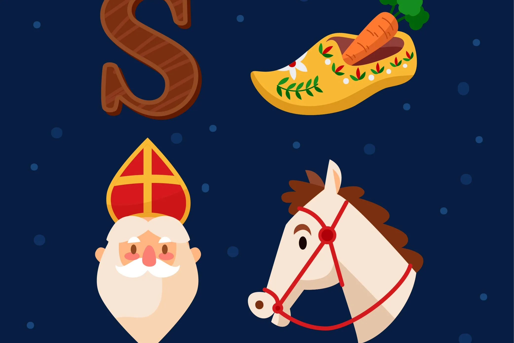 sinterklaas chocoladeletter getekend