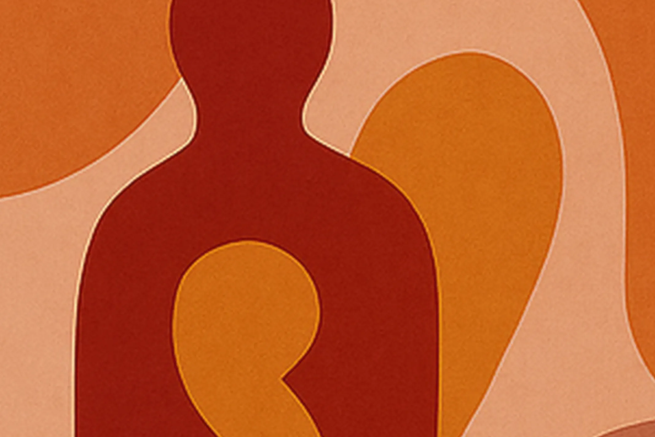 abstracte afbeelding met figuur en hart