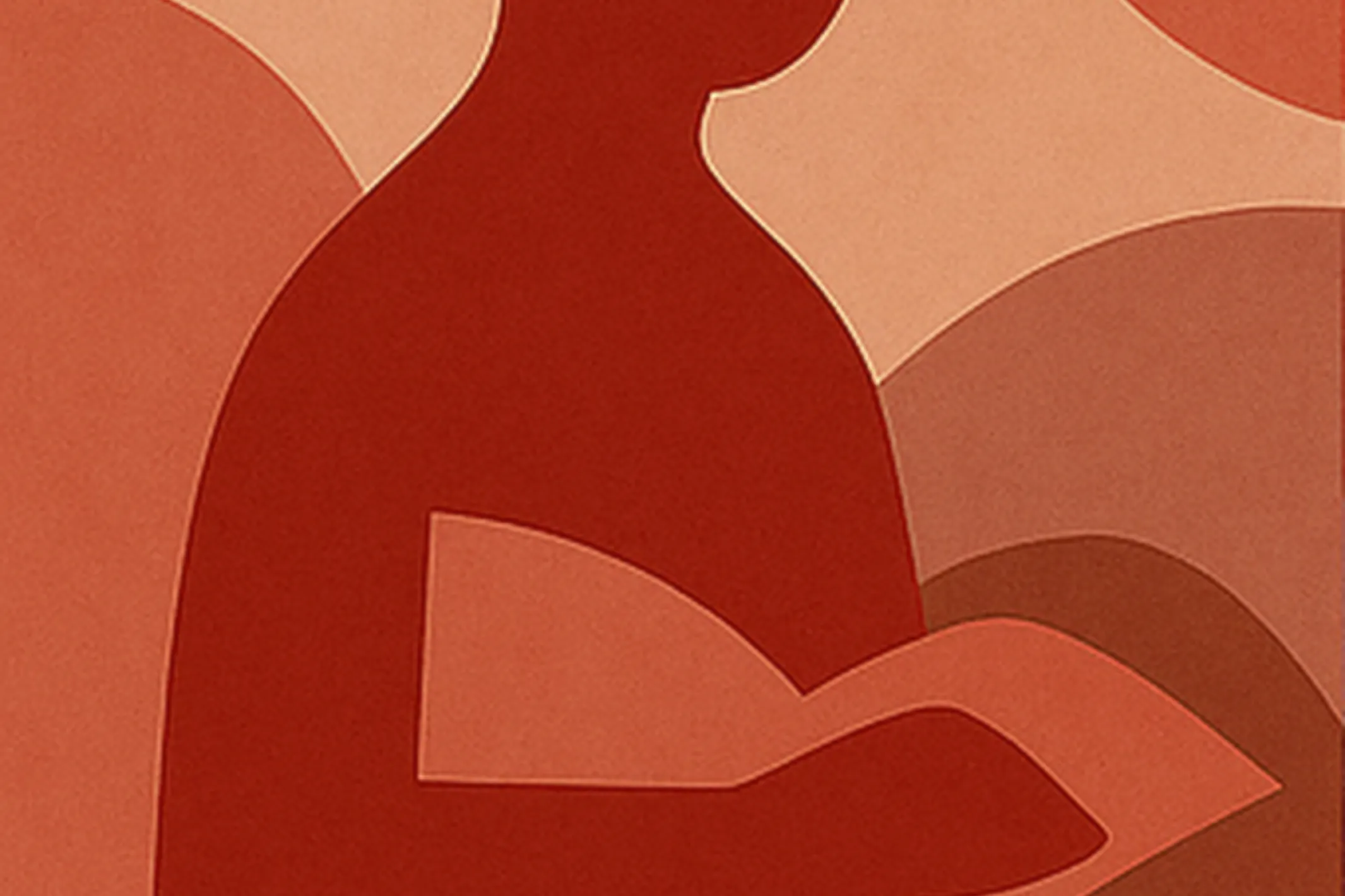 abstract figuur met papier in hand