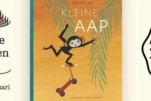 logo en boekomslag met aap