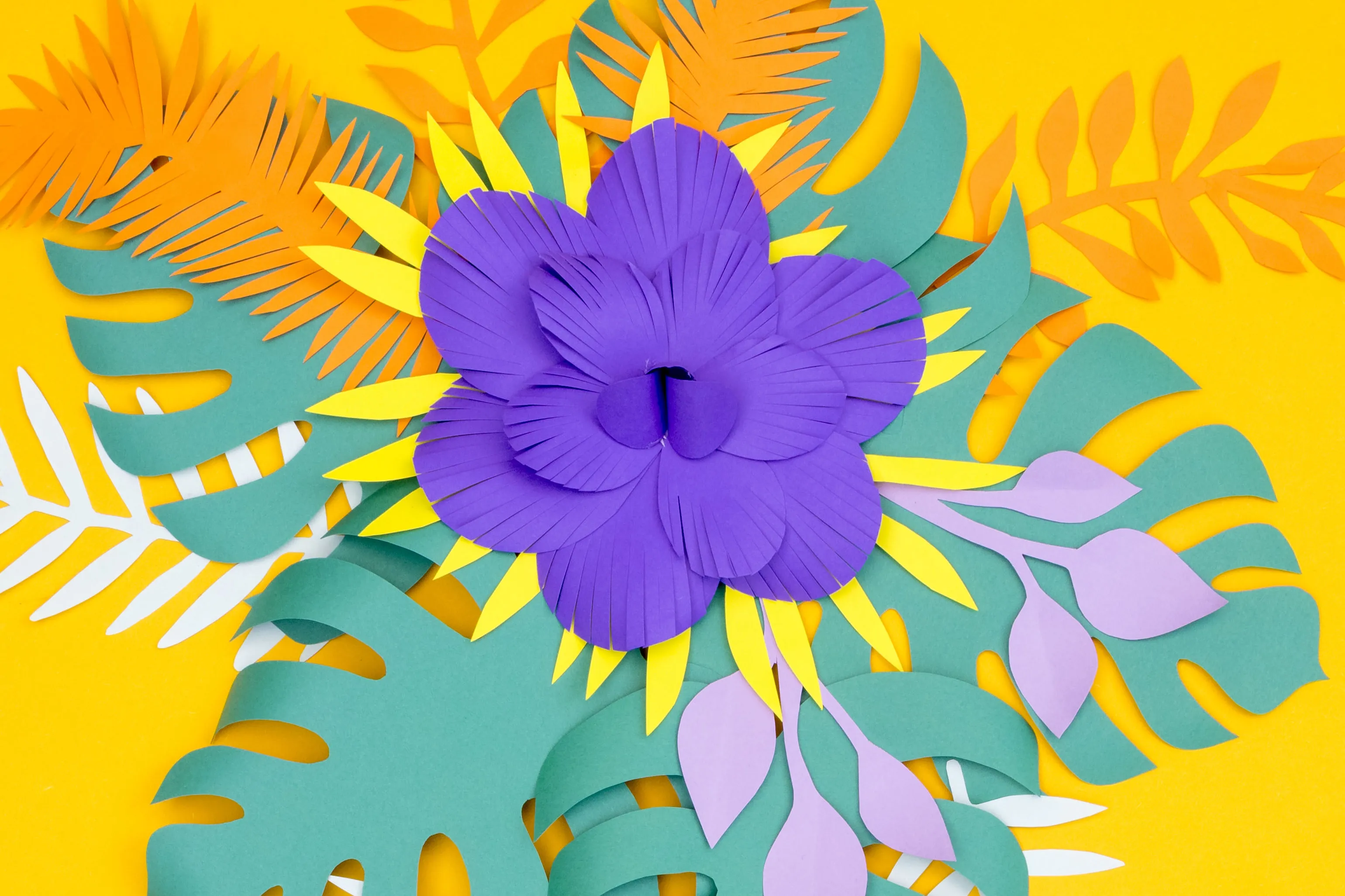 uitgeknipte papieren bloemen