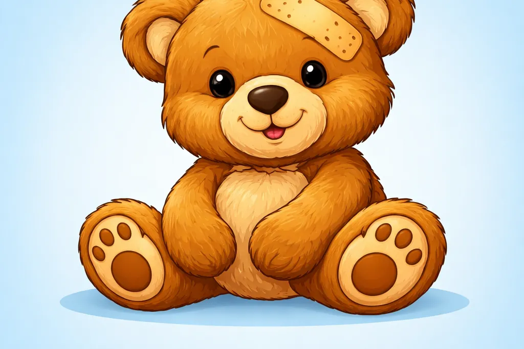 Teddybeer met pleister