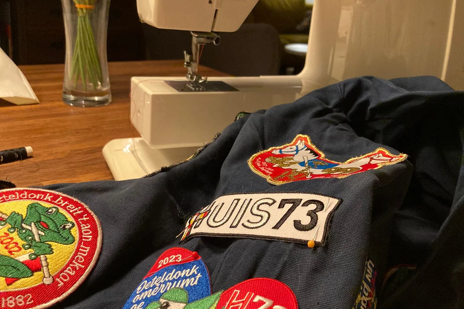 Carnavalsemblemen op jasje