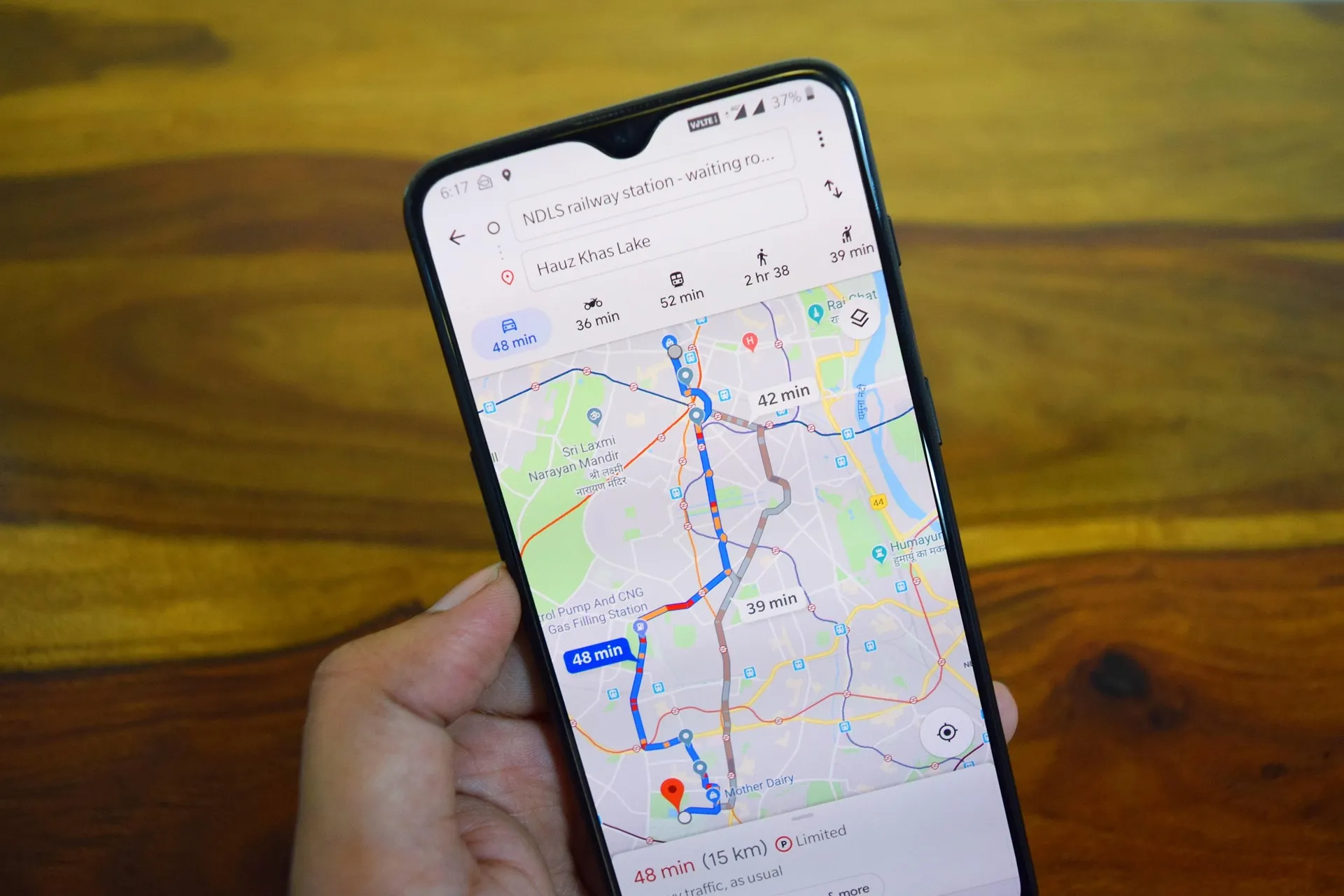 Navigatie op de telefoon