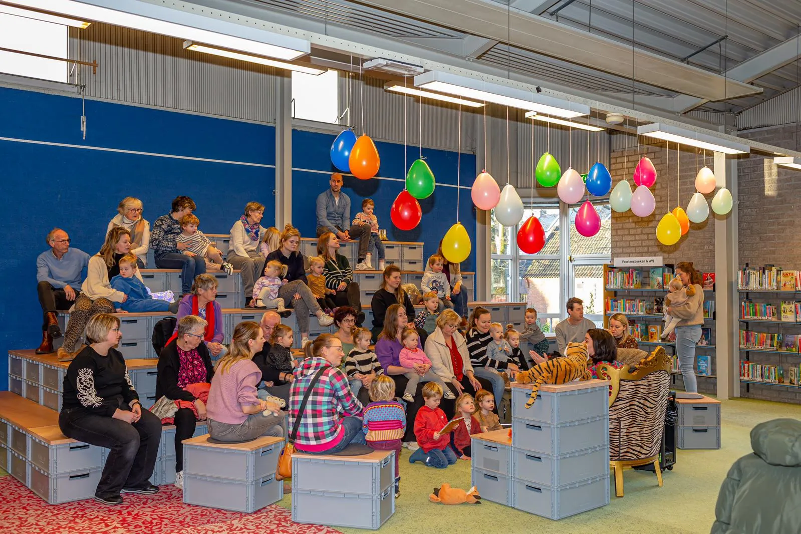 Boxtel voorleesruimte met kinderen en ouders 