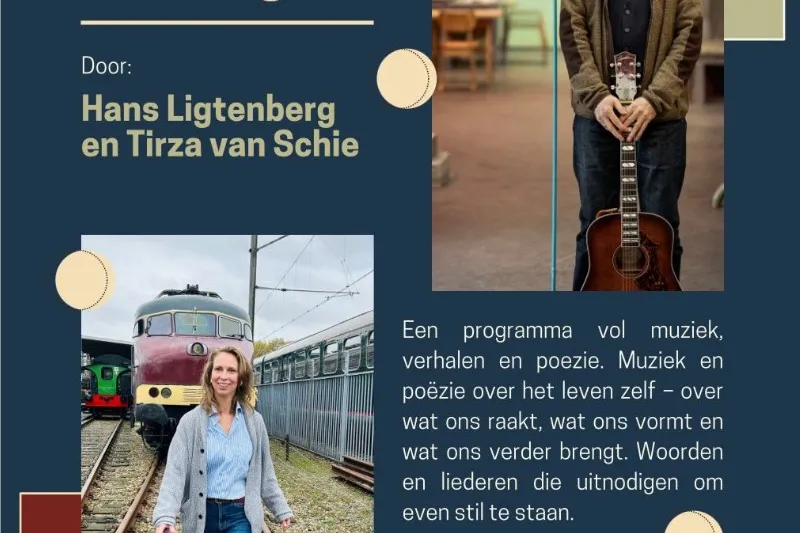 Man en vrouw in een trein
