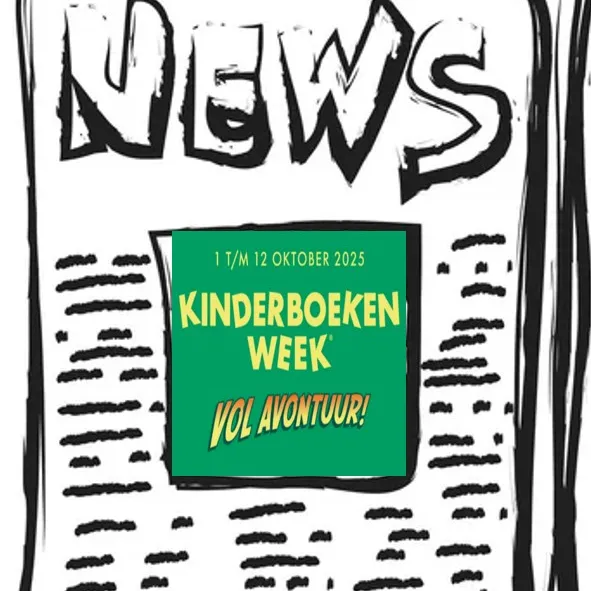 Krant met logo kinderboekenweek 2025