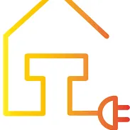 logo van huis met stekker