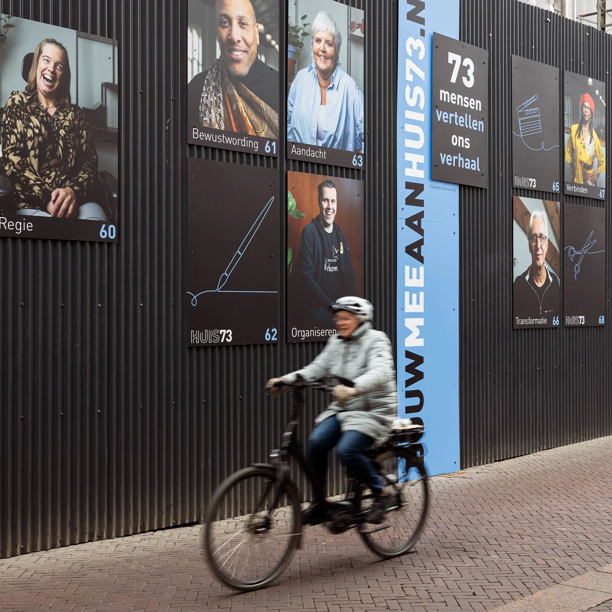 fietster voor fotowand
