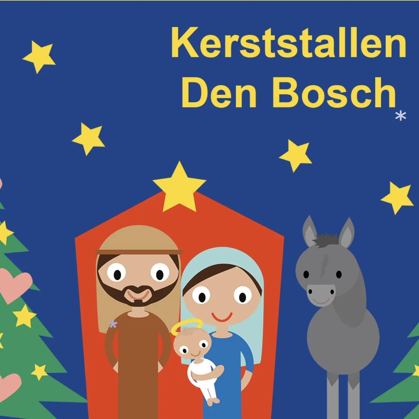 Illustratie kerststal