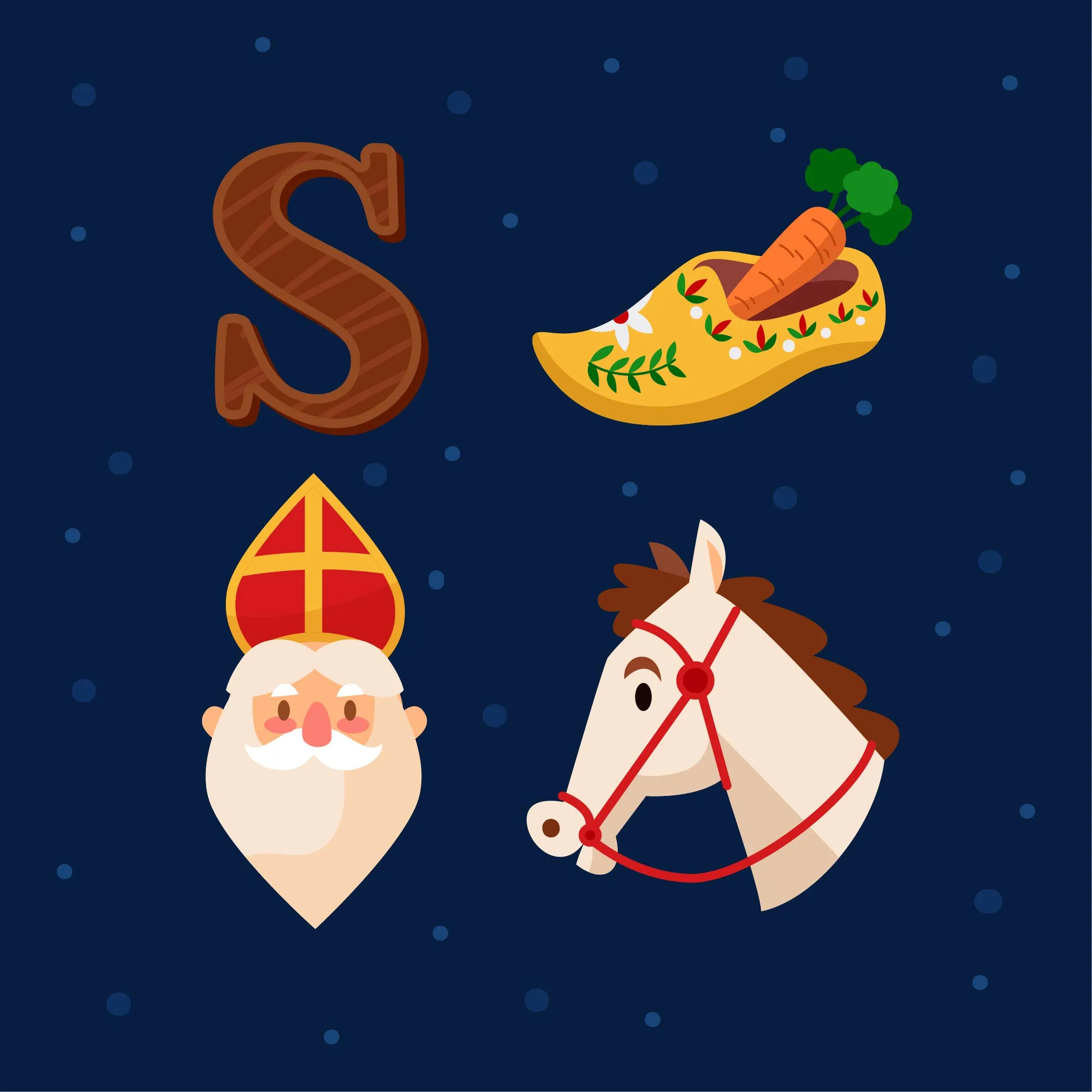 sinterklaas chocoladeletter getekend