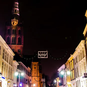 Kerkstraat Den Bosch met op de achtergrond de Sint-Jan