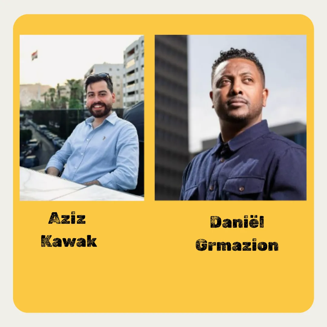 Foto's van de sprekers, aangeleverd door Vluchtelingenwerk Nederland