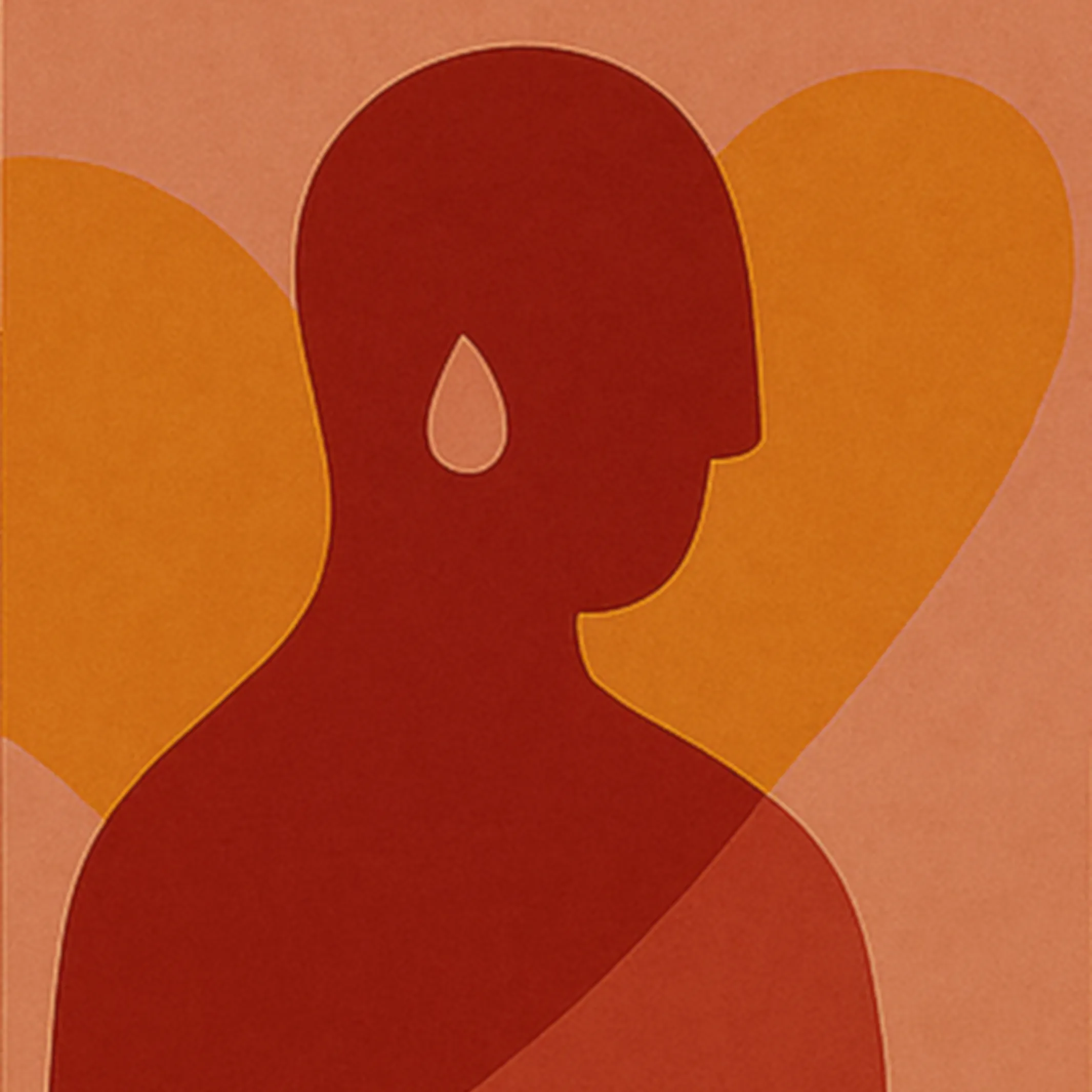 abstract figuur met traan