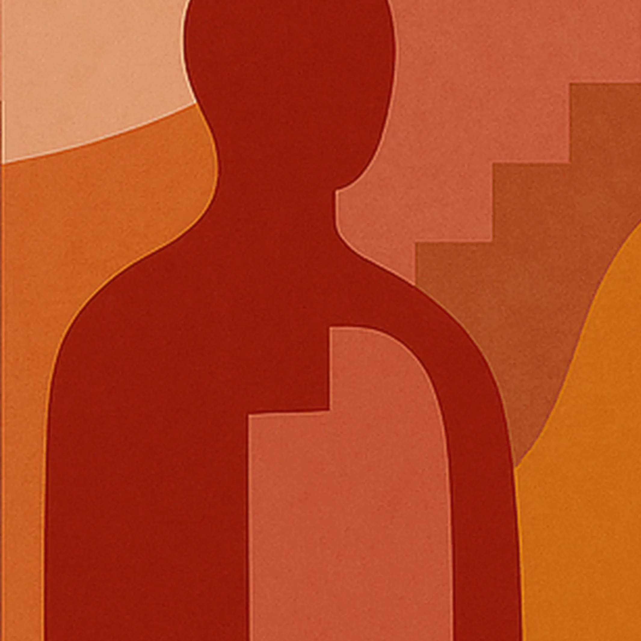 abstract figuur met trap