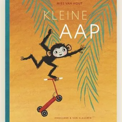 logo en boekomslag met aap