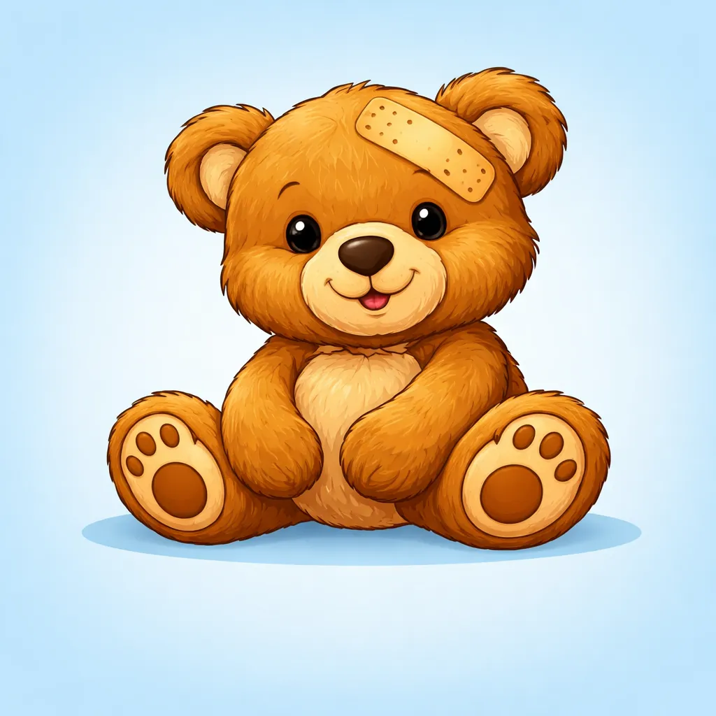 Teddybeer met pleister