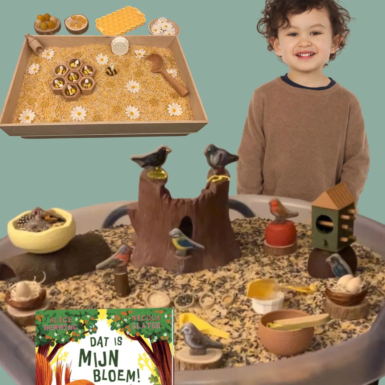 kleuter aan een speeltafel