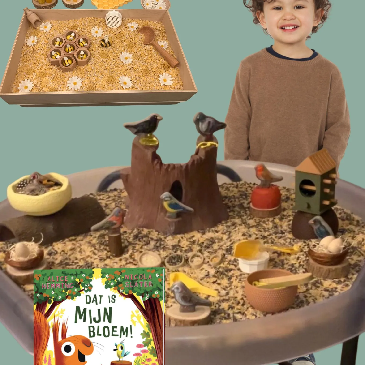 kleuter aan een speeltafel