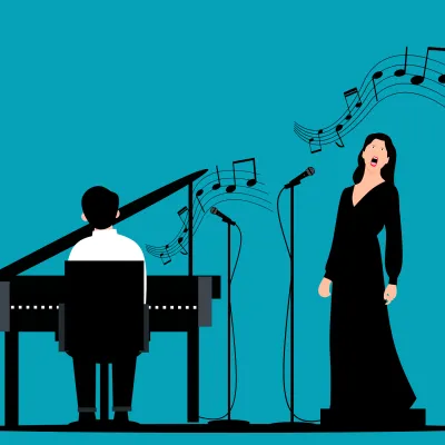 zangeres en pianist