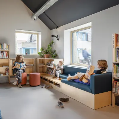 hoekje in bibliotheek