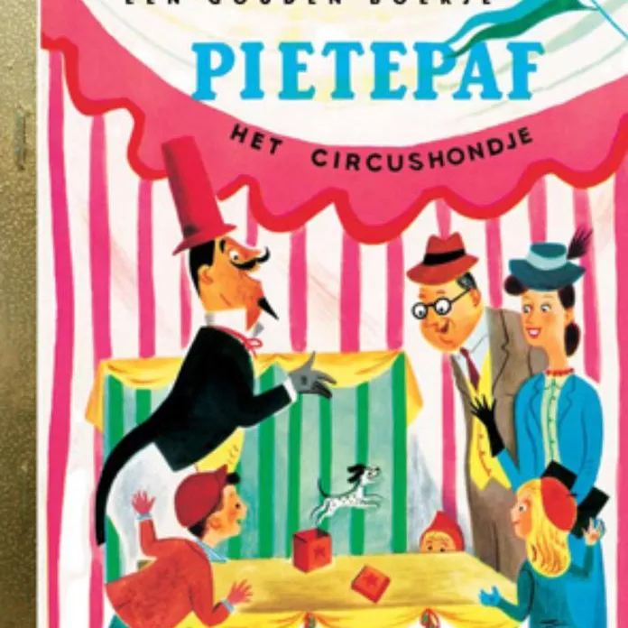 boek van Pietepaf met circusdirecteur en artiesten