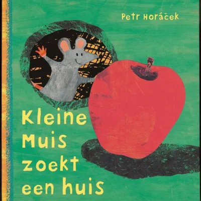 kaft van het prentenboek waarop een muis en een grote appel afgebeeld zijn