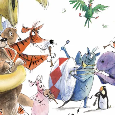 Dieren met instrumenten illustratie